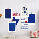 Französische Blaudrucke Wandcollage Postkarten